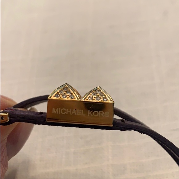 NWT Michael Kors Purple Leather Wrap Bracelet - Picture 4 of 4